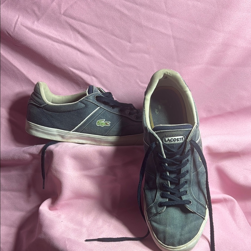 Lacoste Faded Denim Sneakers Classic Low-Top Design